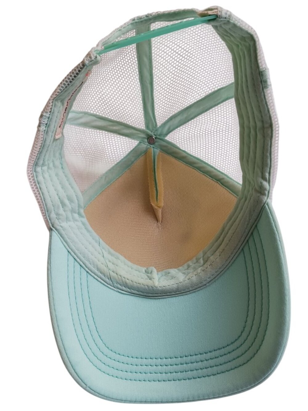 Billabong Mint Green & White Mesh Trucker Hat Surf Wave Logo Snapback - Picture 8 of 12